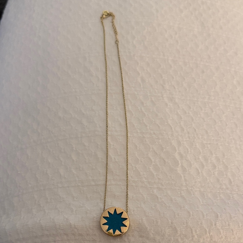 House of Harlow Gold Necklace with Blue Star Pendant